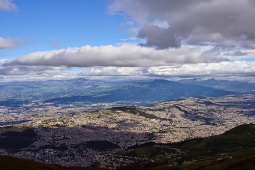The bird's eye view of Quito